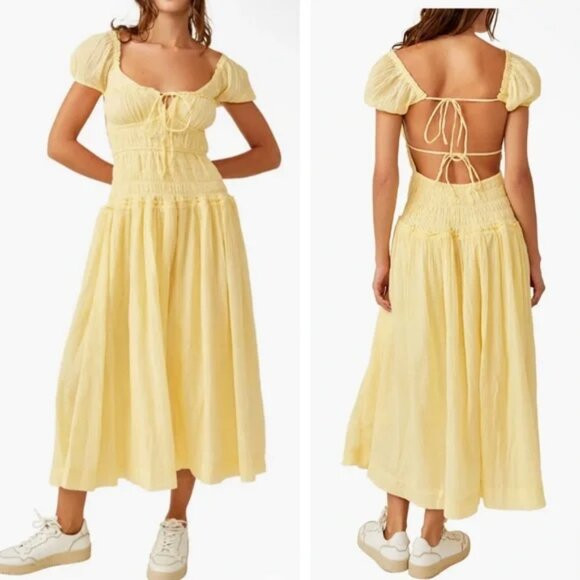 Free People "Feeling Bonita" shirred Maxi Dress | Poshmark