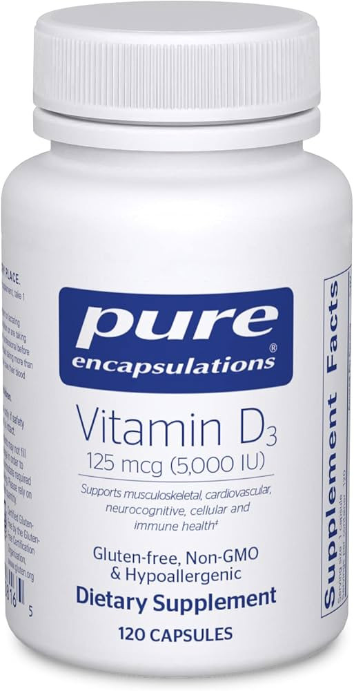 Pure Encapsulations Vitamin D3 125 mcg (5,000 IU) - Supplement to Support Bone, Joint, Breast, He... | Amazon (US)