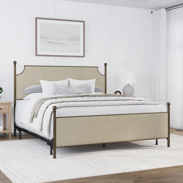 Aasif Upholstered Metal Standard Bed | Wayfair North America