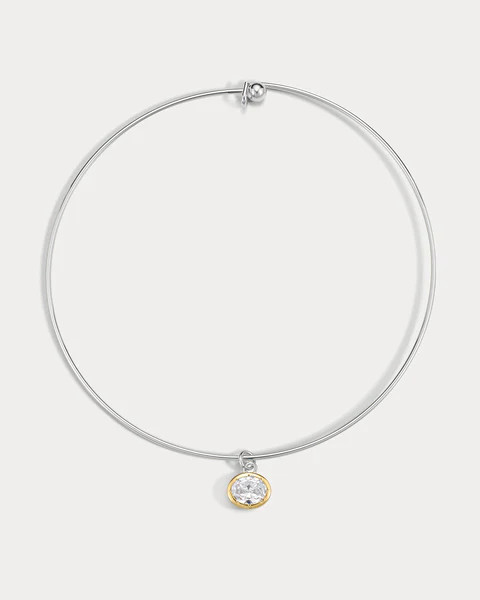 The Marais Pendant Wire Necklace- Silver | Luv Aj Inc.