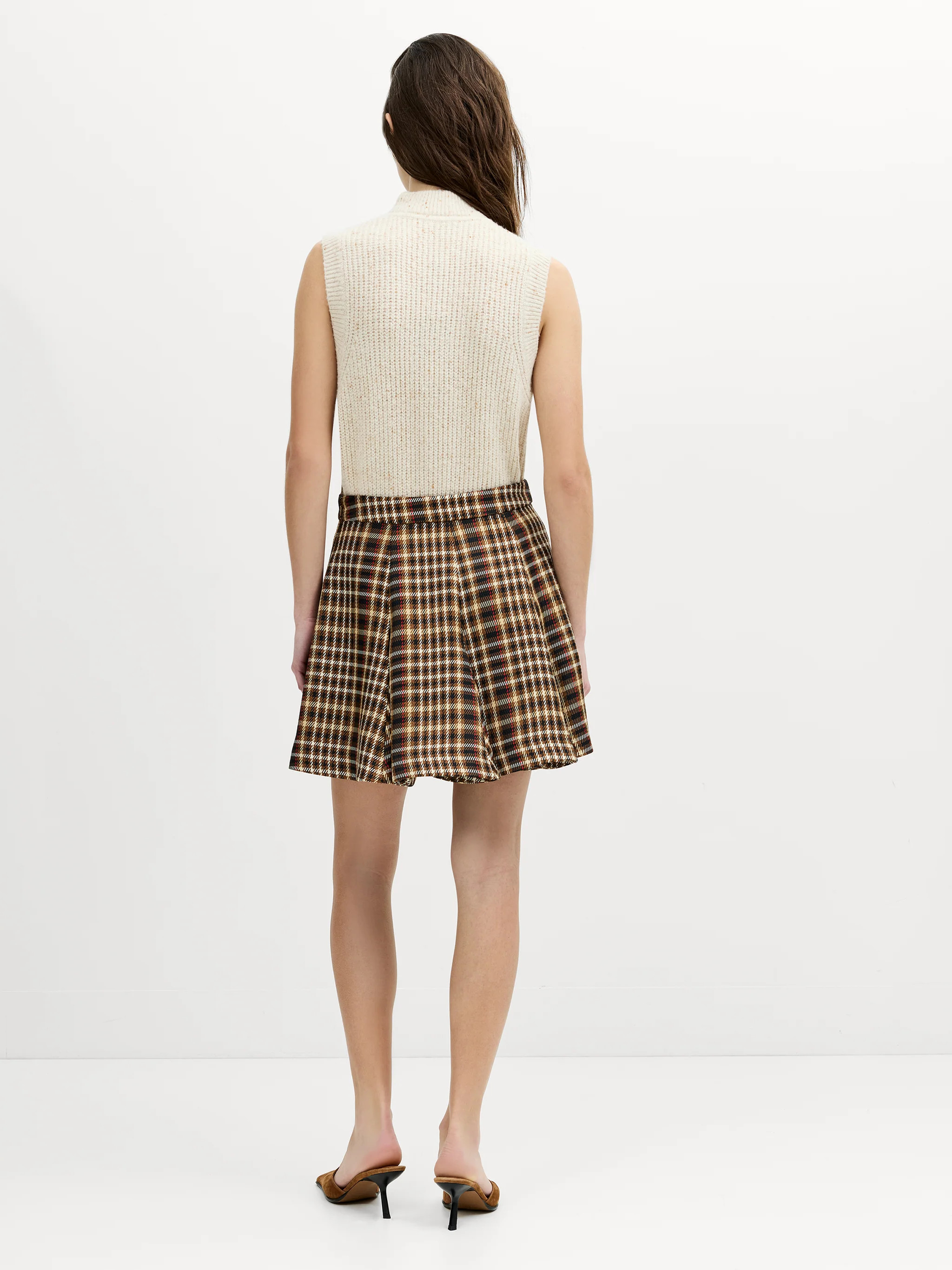 Tasha Brown Checked Mini Skirt | French Connection (UK)