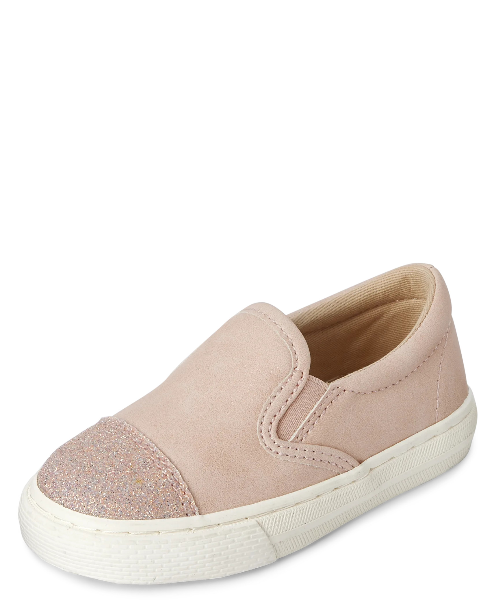 Toddler Girls Uniform Glitter Slip On Sneakers - blush | The Children's Place