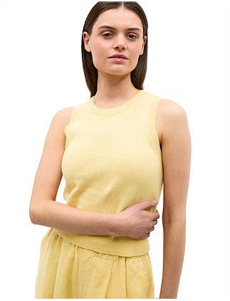 Seed Heritage Linen Blend Knit Top | David Jones | David Jones (Australia & New Zealand)