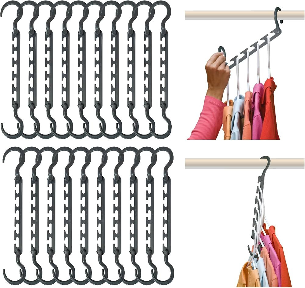 Wonder Hanger Max 20-Pack Space Saving Hangers, Reinforced Hooks Swivels 360°, Cascading Hanger,... | Amazon (US)