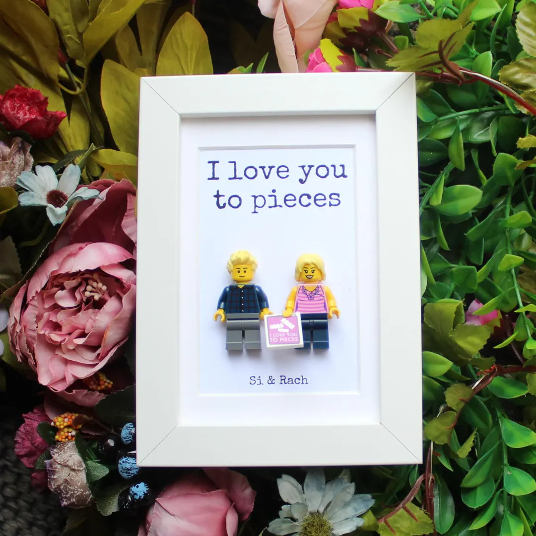 Personalised Couples Minifigure Frame, Personalised Frame, Gifts for couples, Personalised Valent... | Etsy (US)