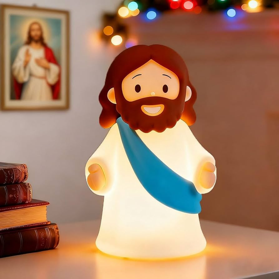 Jesus Night Light Rechargeable Bedside Night Light Dimmable Silicone LED Light Ideal for Religiou... | Amazon (US)