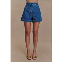 Abel Denim Shorts - Dark Blue I MESHKI I Size S | MESHKI US