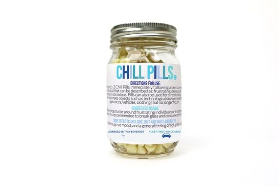 PRINTABLE Blue Chill Pill Labels 3 X 5 Chill Pill Jar | Etsy | Etsy (US)