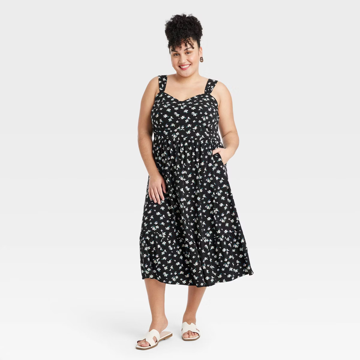 Women's Tiered Midi Tank Dress - Ava & Viv™ | Target