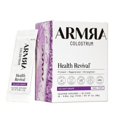 ARMRA Colostrum Powder Travel Packs - Valiant Grape - 0.06oz/30ct: Keto Certified Supplement, Soy-Free, Non-GMO | Target