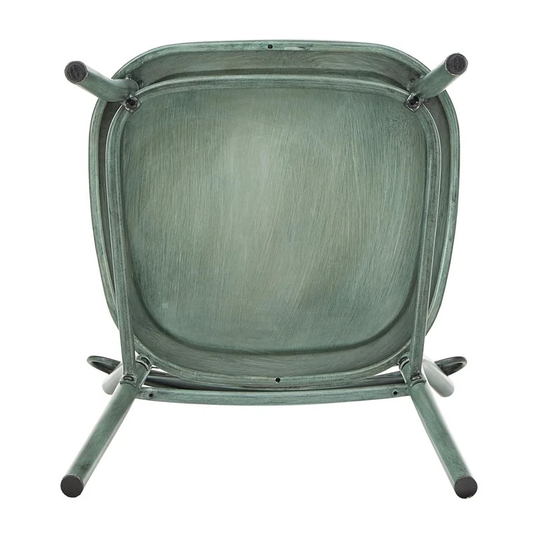 Weston Home Perry X-Back Metal Dining Chairs, Set of Two, Antique Sage | Walmart (US)