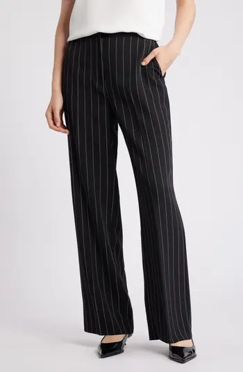 Floral Print Straight Leg Twill Pants | Nordstrom