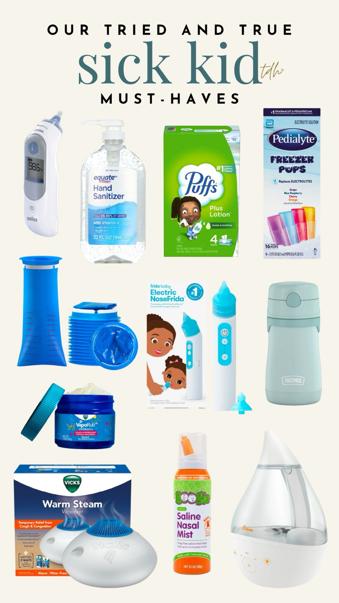 With six kids between the two of us, we’ve tried just about everything when it comes to sick kids. These are our tried and true must have items when we have sick kids at home! Don’t forget the caffeine for yourself 🤪


Walmart, kids 