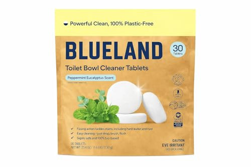 BLUELAND Toilet Bowl Cleaner Tablets. Peppermint Eucalyptus Scent. 30 Tablets. | Amazon (US)