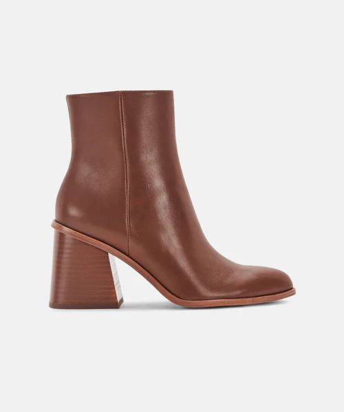 TERRIE BOOTIES IN CHOCOLATE LEATHER | DolceVita.com