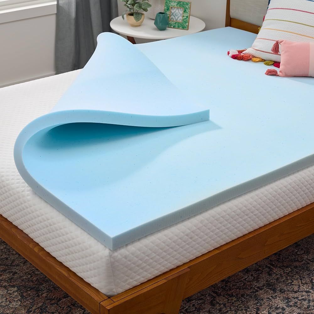 Linenspa 3 Inch Gel Infused Memory Foam Mattress Topper – Cooling Mattress Pad – Ventilated a... | Amazon (US)