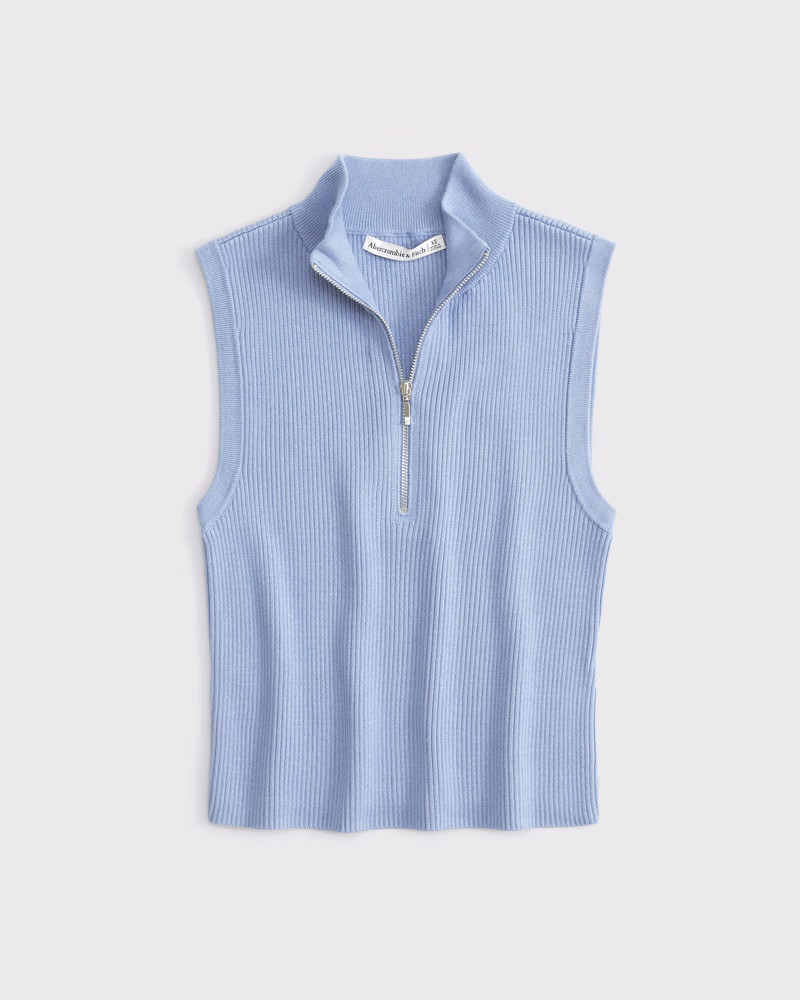 Sleeveless Half-Zip Sweater | Abercrombie & Fitch (US)