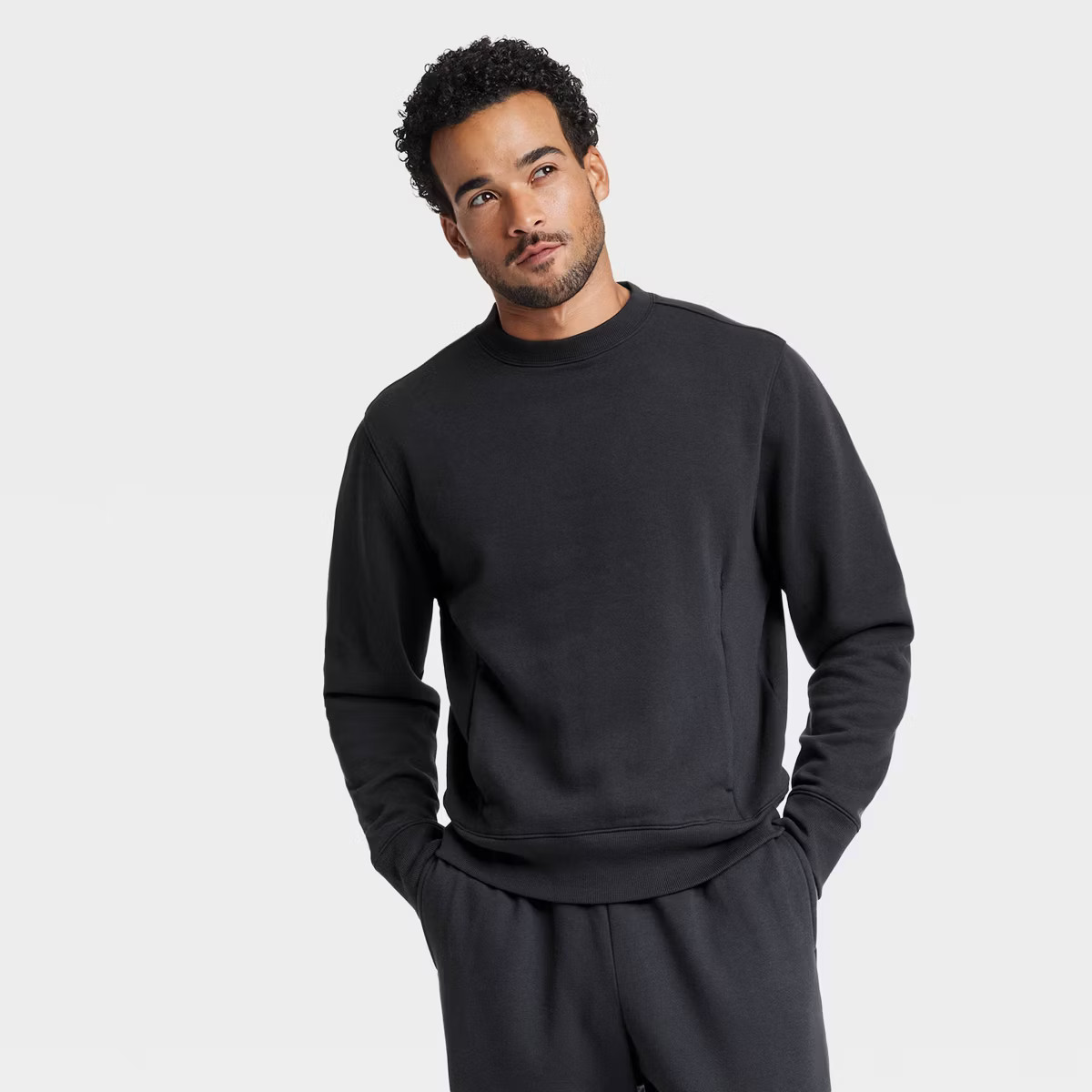 Men's Cotton Fleece Crewneck Sweatshirt - All In Motion™ | Target
