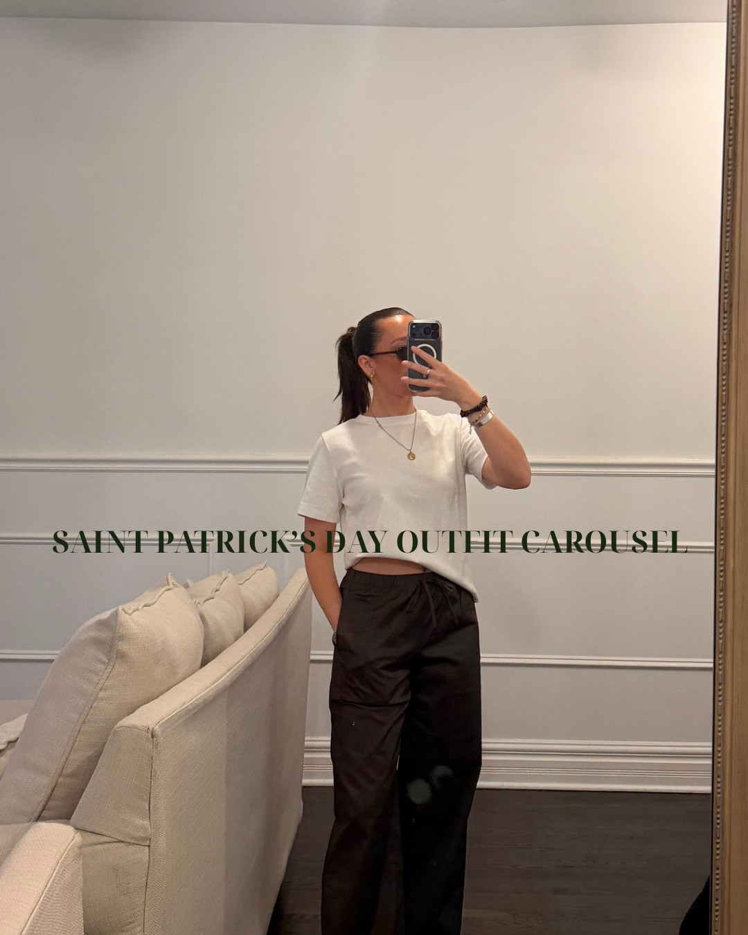 LOVE this outfit. Classic white T, dark camo green chinos that are basically a neutral… effortless. I love. These pants are so comfortable and loose with the jaw string… the white would be so chic too…

@Aritzia 

#saintpatricksdayoutfit #chicagostpatricksday

#LTKSeasonal #LTKootd #LTKBeauty