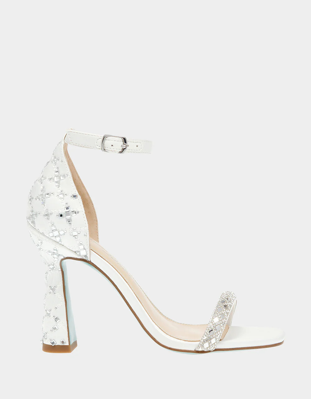 DEAN IVORY Rhinestone Heels | White Heels | Betsey Johnson