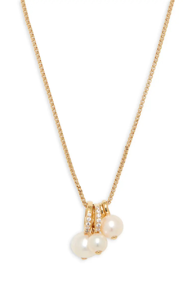 Genuine Pearl Cluster Pendant Necklace | Nordstrom