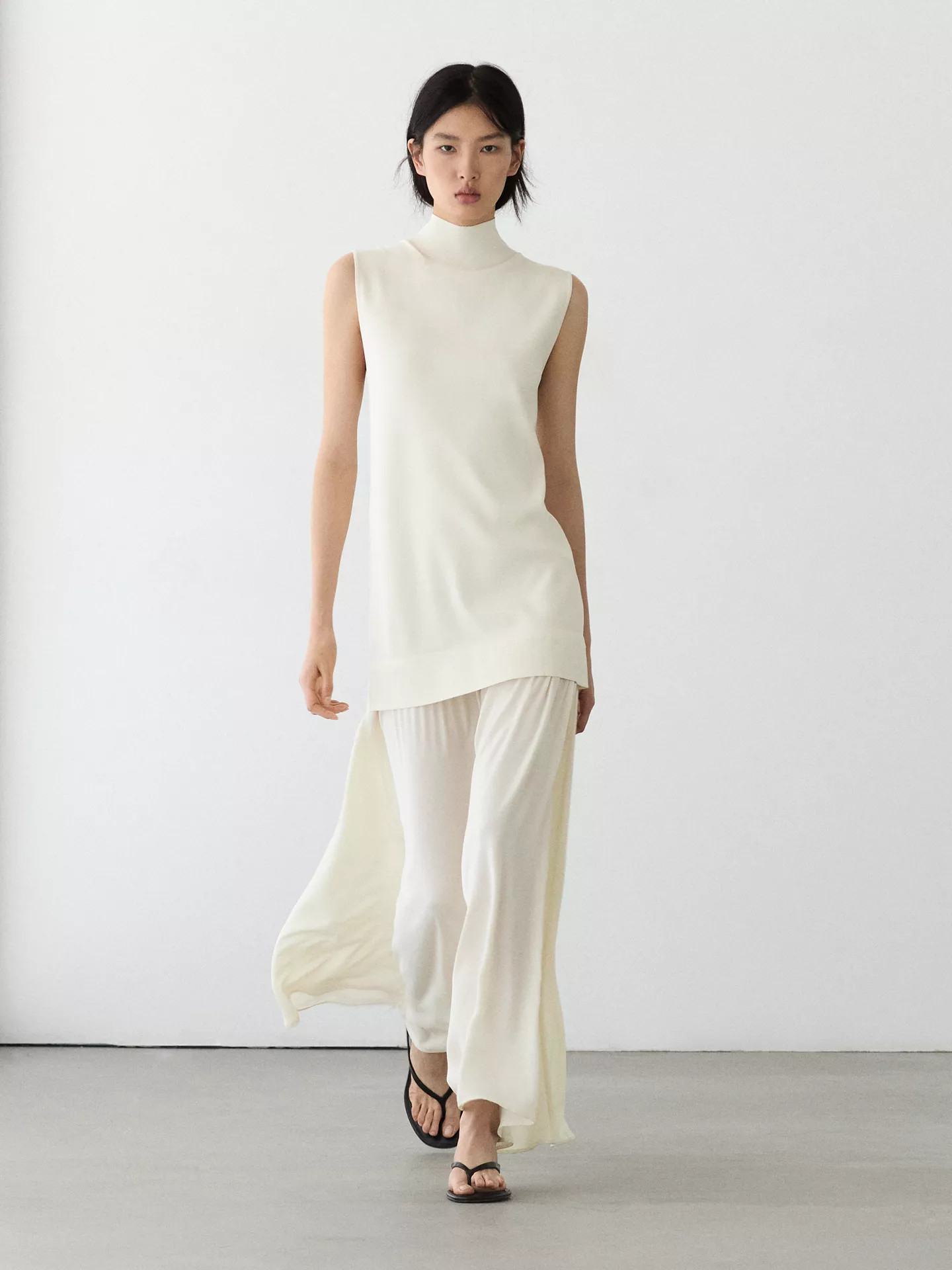 Matching knit midi dress | Massimo Dutti UK