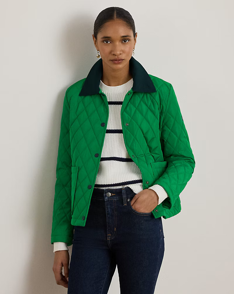 Twill-Trim Diamond-Quilted Barn Jacket | Ralph Lauren (UK)