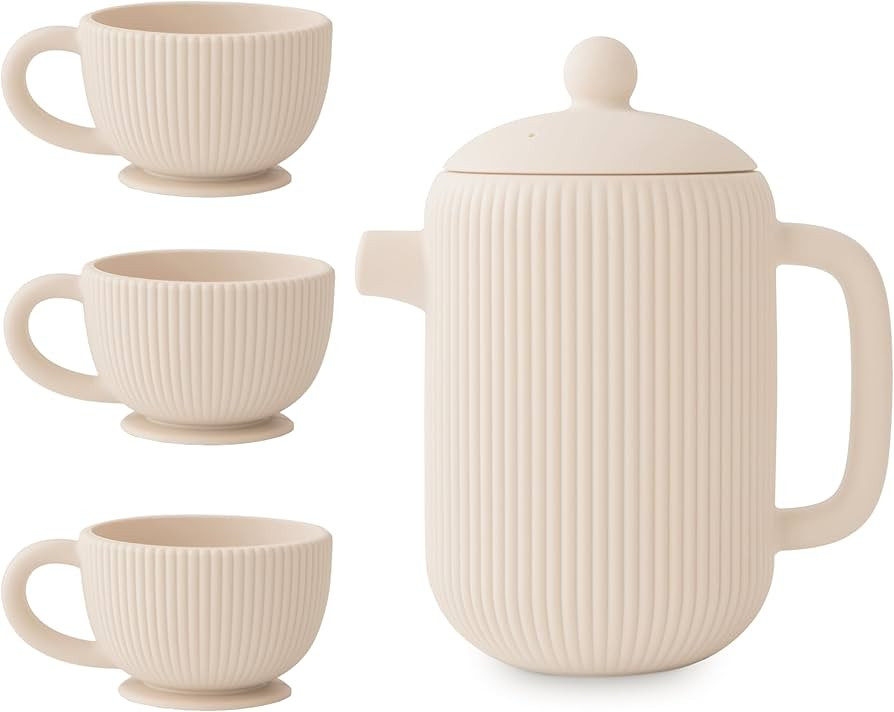 mushie Silicone Baby Tea Play Set | 4 Pieces Kitchen Play Toys for Toddlers 10 Months+ (Shifting ... | Amazon (US)