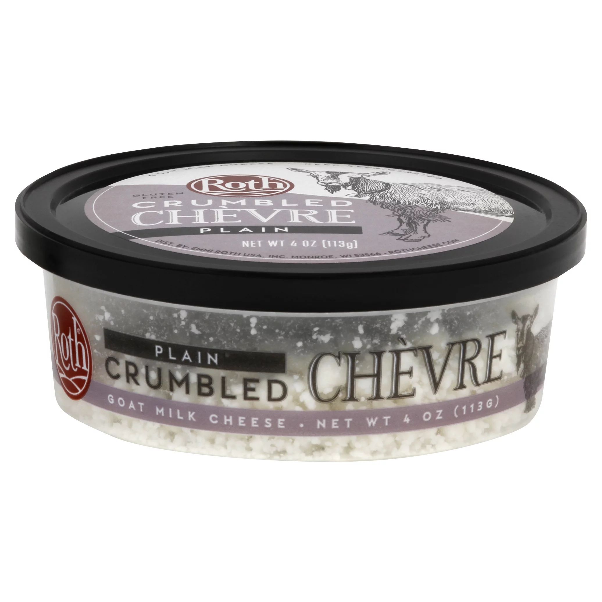 Roth Chevre Plain Crumbled Goat Cheese 4 oz​ - Walmart.com | Walmart (US)