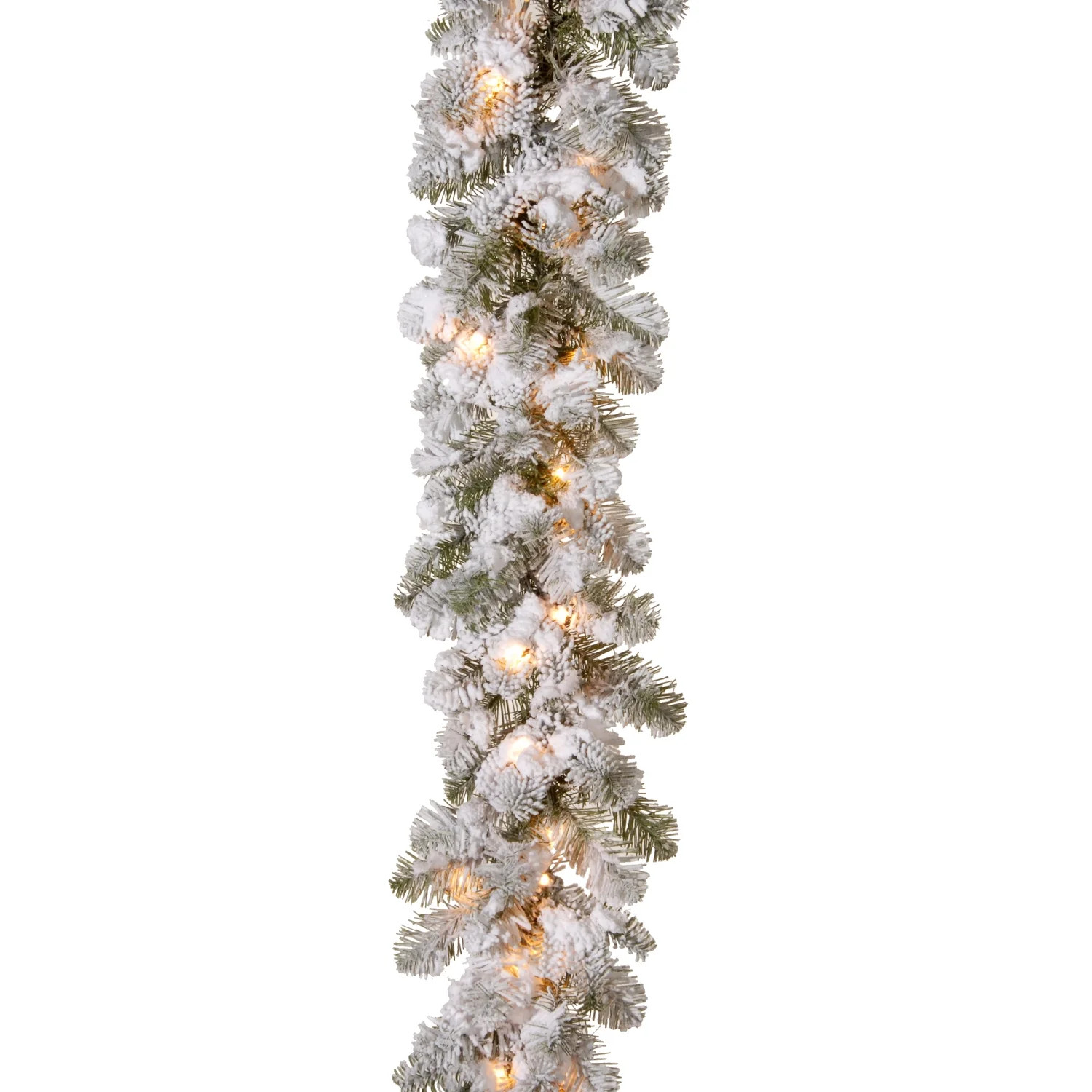 National Tree Company Pre-Lit 'Feel Real' Artificial Christmas Garland, Green, Camden, White Ligh... | Walmart (US)