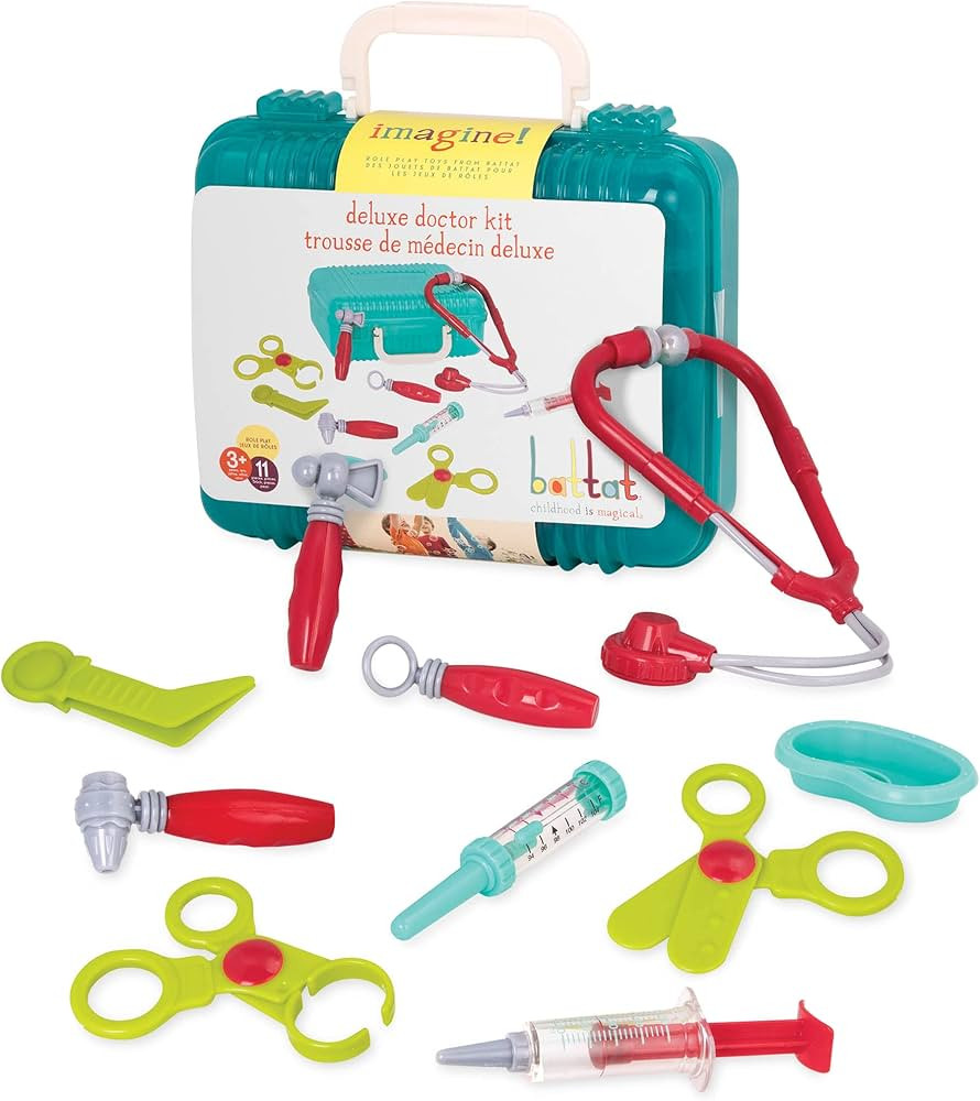 Battat – Pretend Play Doctor Set – Kids Nurse Toys – 10-Pieces & Carry Case – Toddler Hou... | Amazon (US)