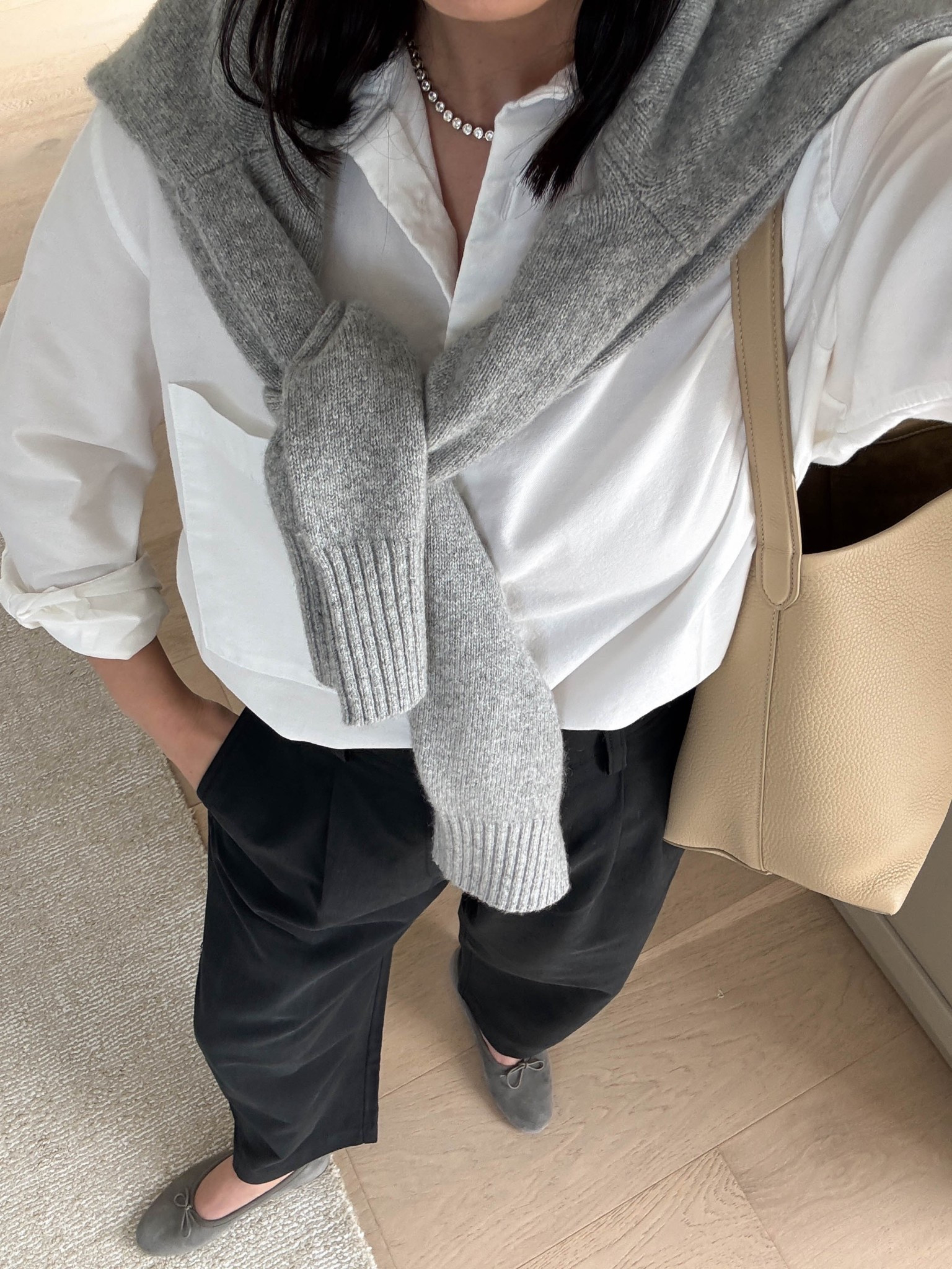 Perfect barrel style trousers that can work casually or in the office. These drape well and are very comfy. I'm wearing the petite 0. I've found that all colors run differently. 

AYR Deep End Shirt xs
Madewell barrel trousers petite 0
Everlane cashmere boxy sweater xs
Madewell April flats 5.5
The Row Park tote medium
YSL SUnglasses
Quince earrings
Dorsey James necklace 15"

Petite style, spring style, spring outfits, work outfits, business casual workwear, spring outfits 2026

#LTKSeasonal #LTKPetite #LTKootd