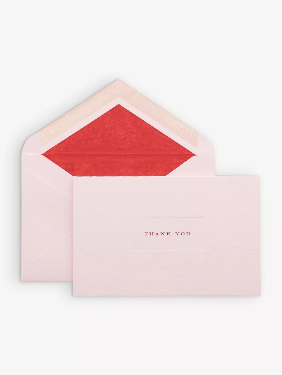 Park Avenue ‘Thank You’ folded notelets box of ten | Selfridges