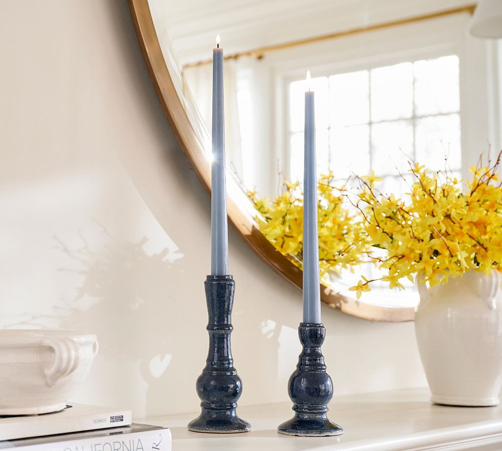 Handcrafted Emery Ceramic Candlestick | Pottery Barn (US)