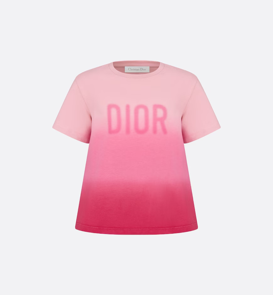 T-Shirt Pink Dip-Dye Cotton Jersey | DIOR | Dior Beauty (US)