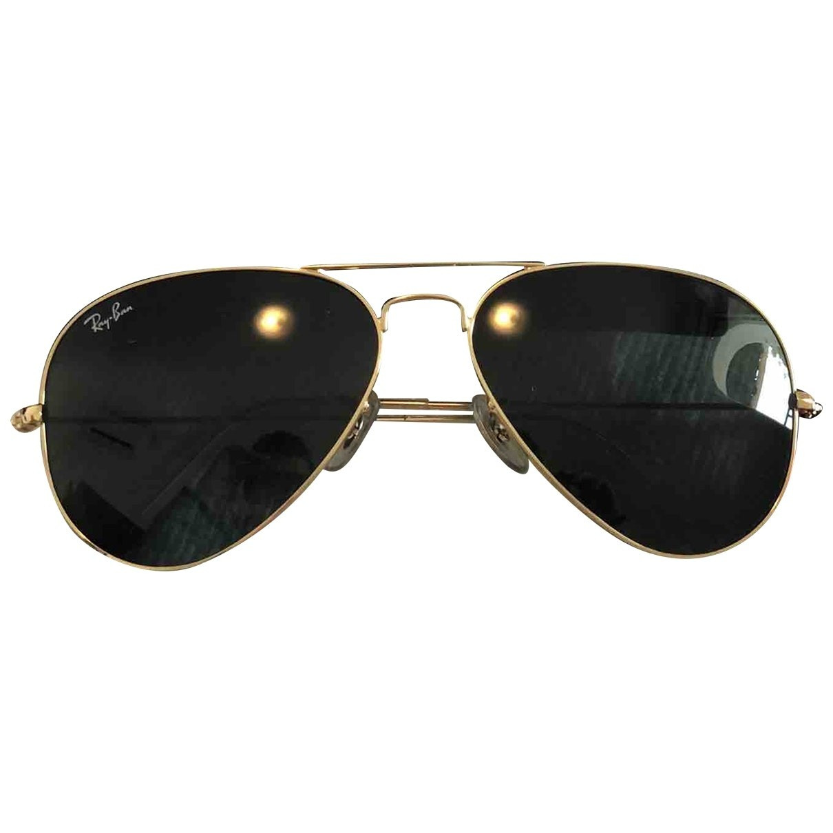 Ray-ban Aviator Black Metal Sunglasses for Men | Vestiaire Collective (Global)