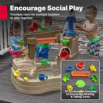 Step 2 Pump & Splash Discovery Pond Water Table, Outdoor Kids Water Sensory Table Pool, Ages 2+ Y... | Amazon (US)