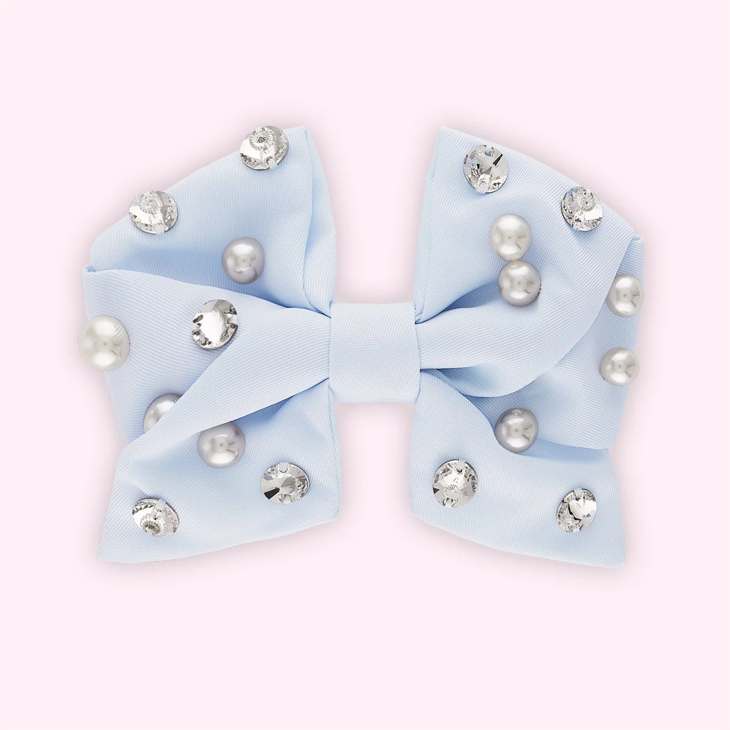 Crystal & Pearl Pastel Small Bow | Bow Hair Clip - SCL Hair Accessories | Stoney Clover Lane