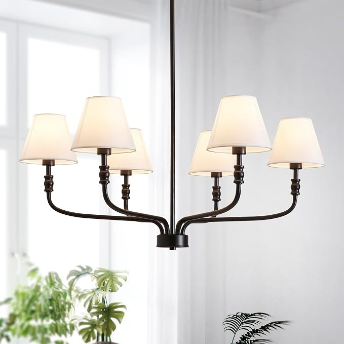 Saint Mossi Black Farmhouse Chandelier for Dinning Room, Modern Pendant Lighting Fixture for Livi... | Amazon (US)