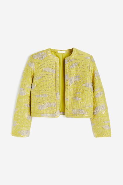 Cropped Brocade Jacket | H&M (US + CA)