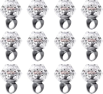 Konsait Flashing Led Light up Rings Bachelorette Party Favors Toys Grow in The Dark Party Suppile... | Amazon (US)