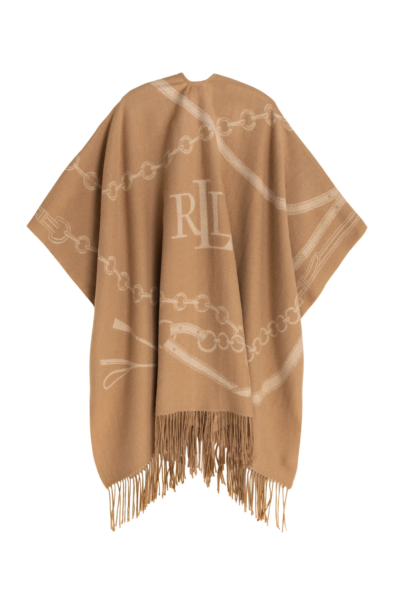 Lauren Ralph Lauren Equestrian Jacquard Oversized Ruana | Nordstrom | Nordstrom