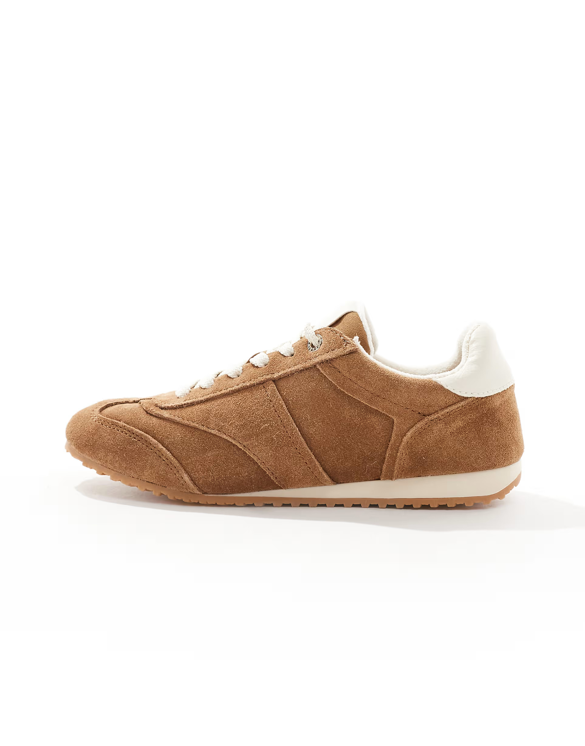 Stradivarius running trainer in soft brown leather | ASOS (Global)