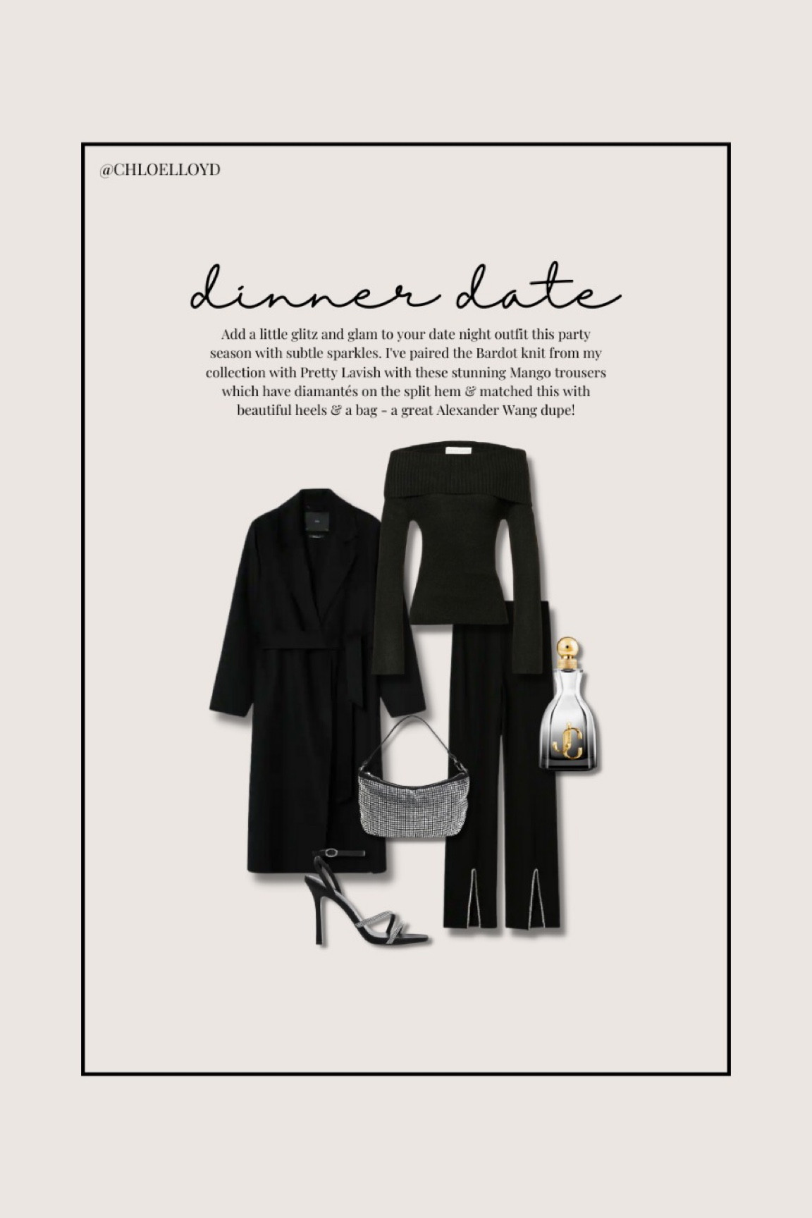 The perfect dinner date outfit inspiration with a touch of glitz and glam with sparkly details  

#LTKstyletip #LTKitbag #LTKshoecrush