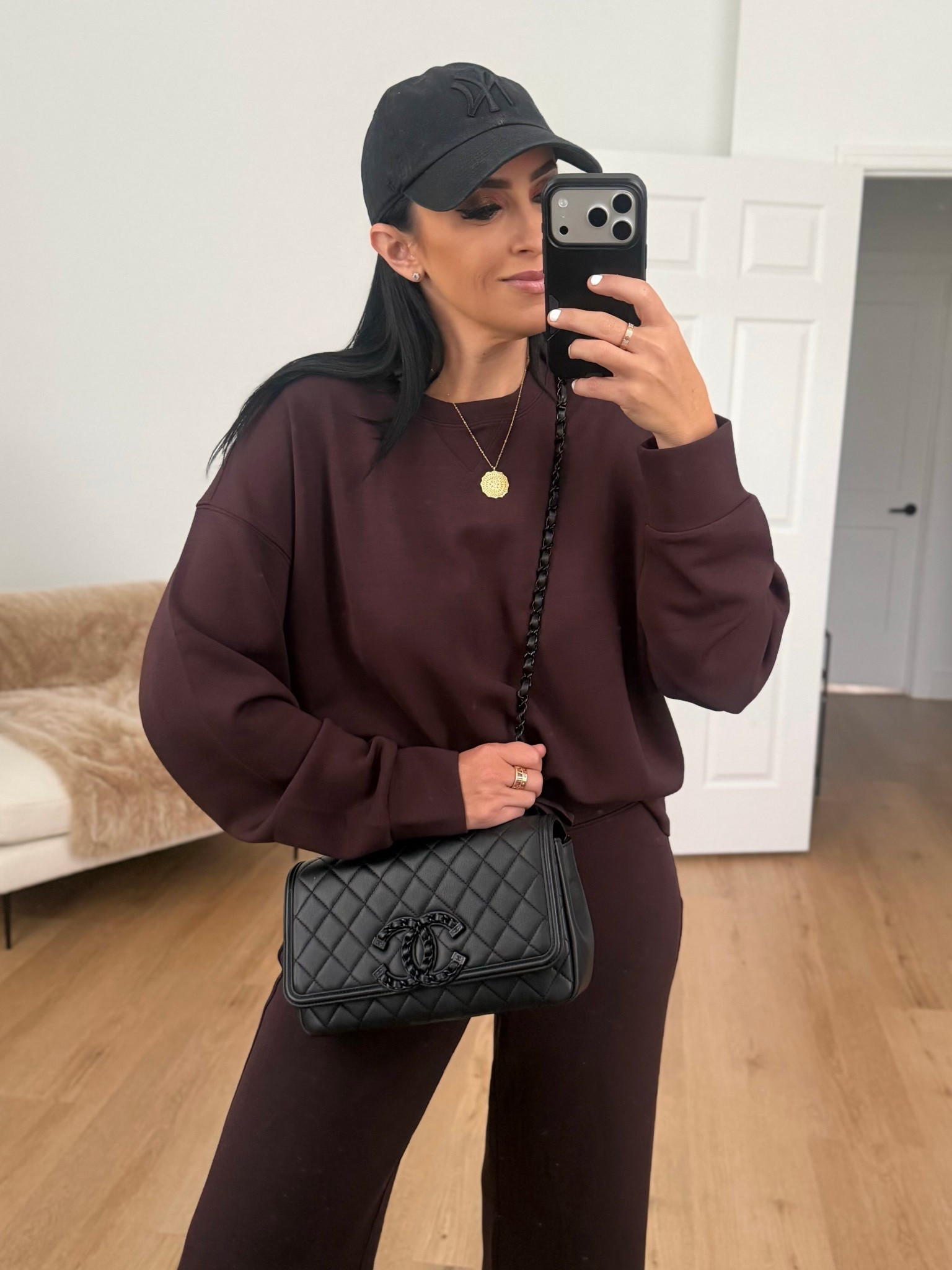 SPANX AirEssentials® Crewneck wearing size medium. SPANX AirEssentials®
Wide Leg Pant wearing size medium. Spanx now 30% off sitewide

