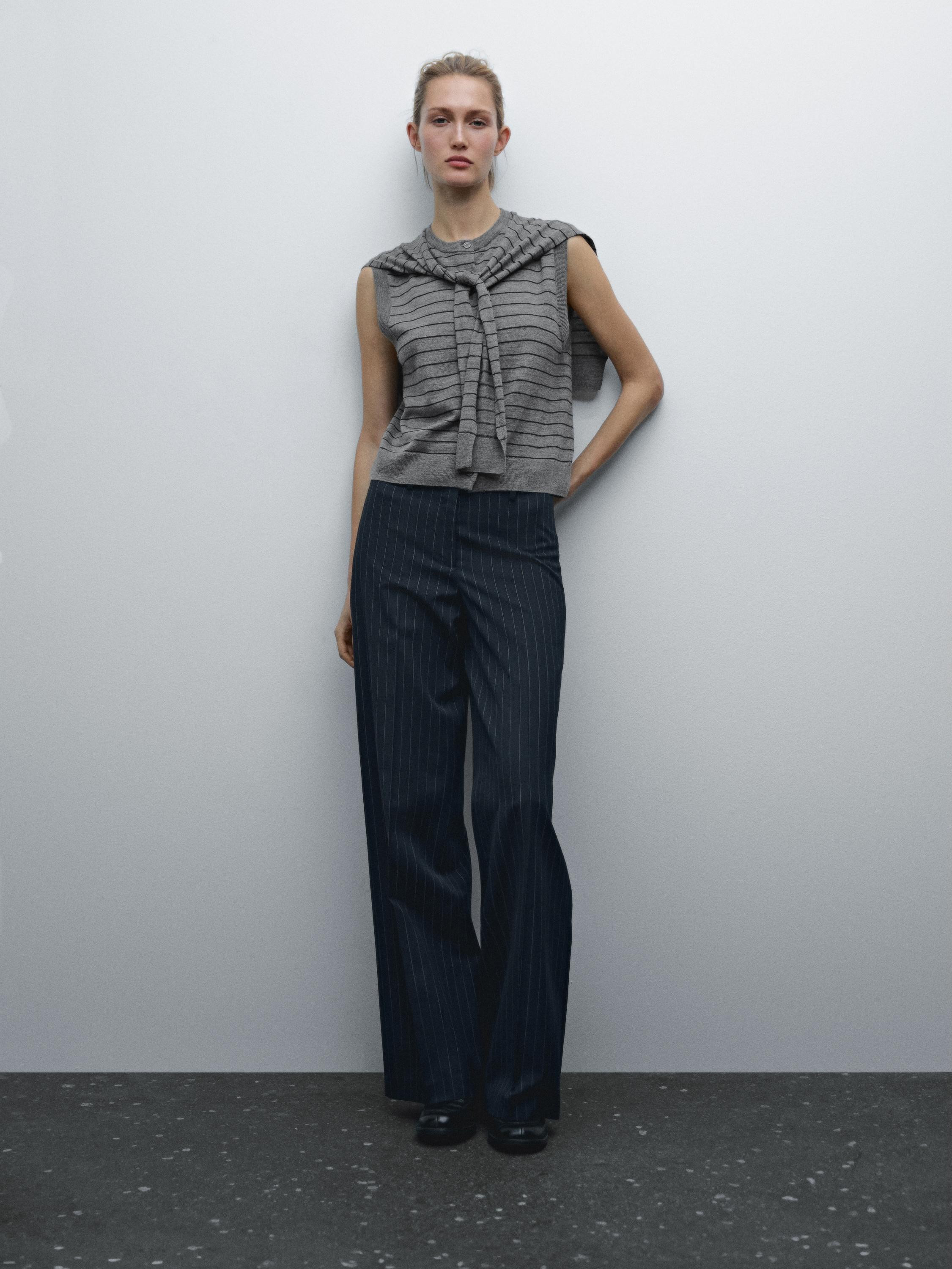 100% wool vest with sweater | Massimo Dutti UK