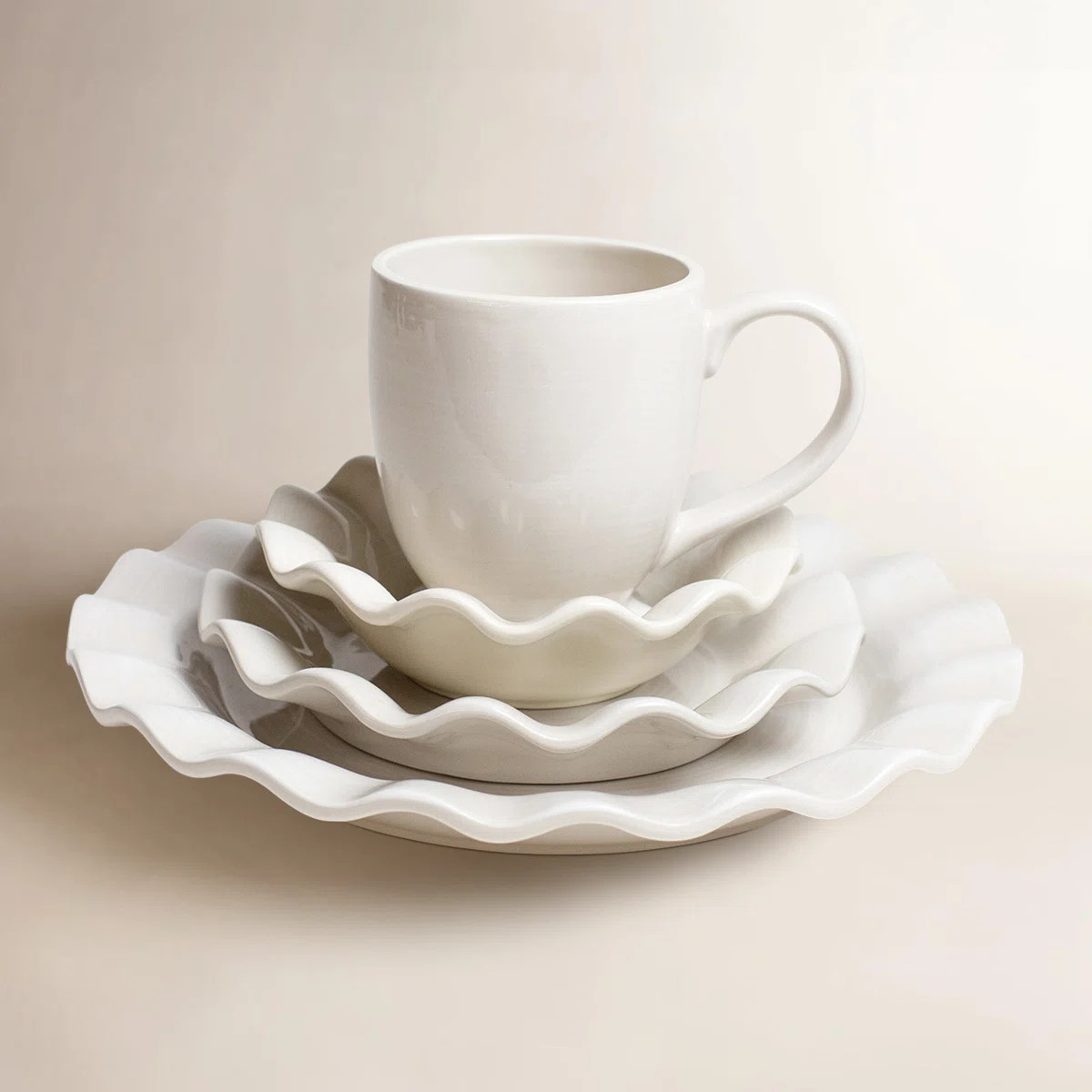 Signature White 4 Piece Place Setting (Set of 4) | Wayfair North America