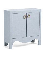 32in 2 Door Linen Wrapped Cabinet | TJ Maxx