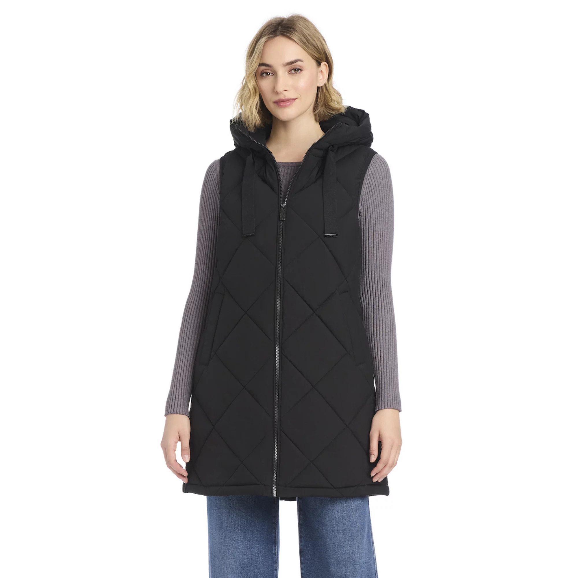 Women's Modern Supply by Sanctuary Hooded Long Puffer Vest | Kohl's