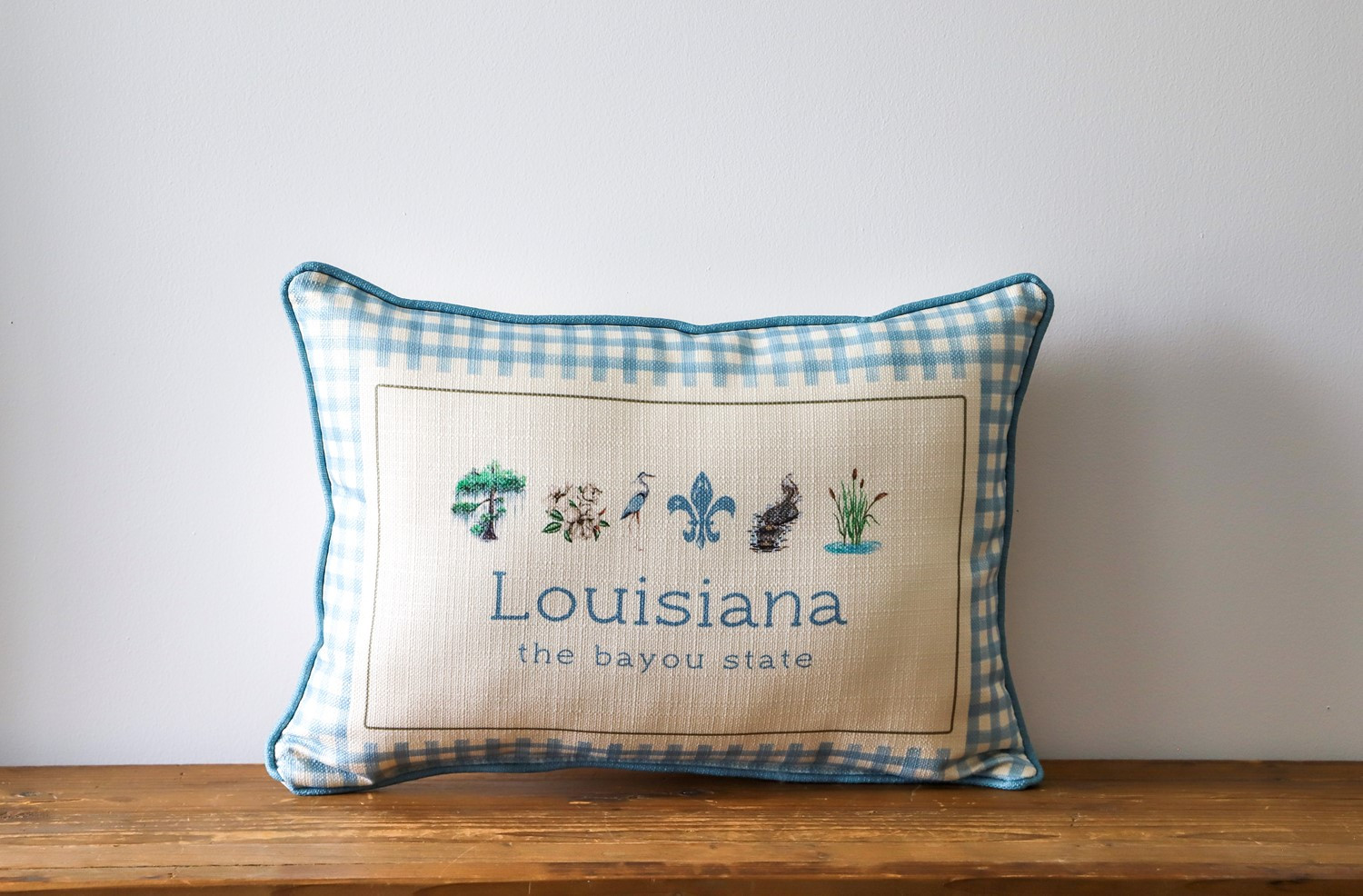 Gingham Louisiana Pillow | Little Birdie | Little Birdie